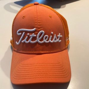 Orange fitted hat
